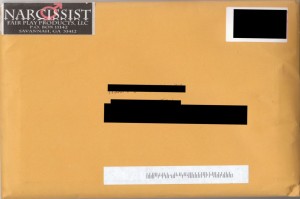 Narcissist Return Address